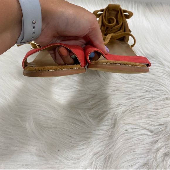 MUK LUKS Sasha Cork Block Heel Bow Sandal SZ 9 - Picture 3 of 7